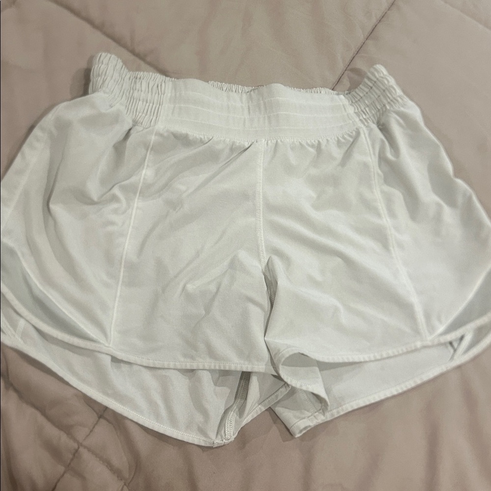 Lulu Lemon hotti hot 4” shorts. Color bone